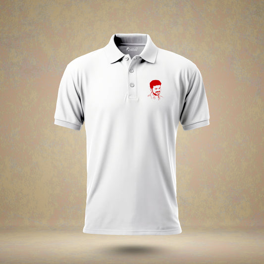 VIJAY FACE LOGO (Red Theme) for TVK Polo T-Shirt