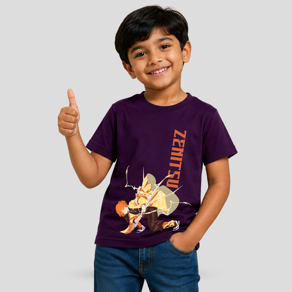 Kids Premium Zenitsu T-Shirt – Soft Cotton Tee - Anime Editions