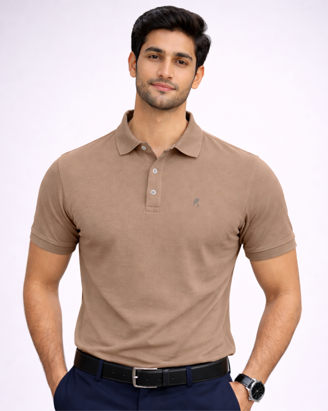Mocha Beige Premium Soft Touch T-Shirt – Soft, Breathable & Everyday Fit