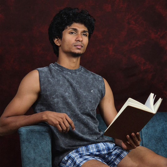 INKROBE'S GREY ACID WASH TANKTOP SLEEVELESS T-SHIRT