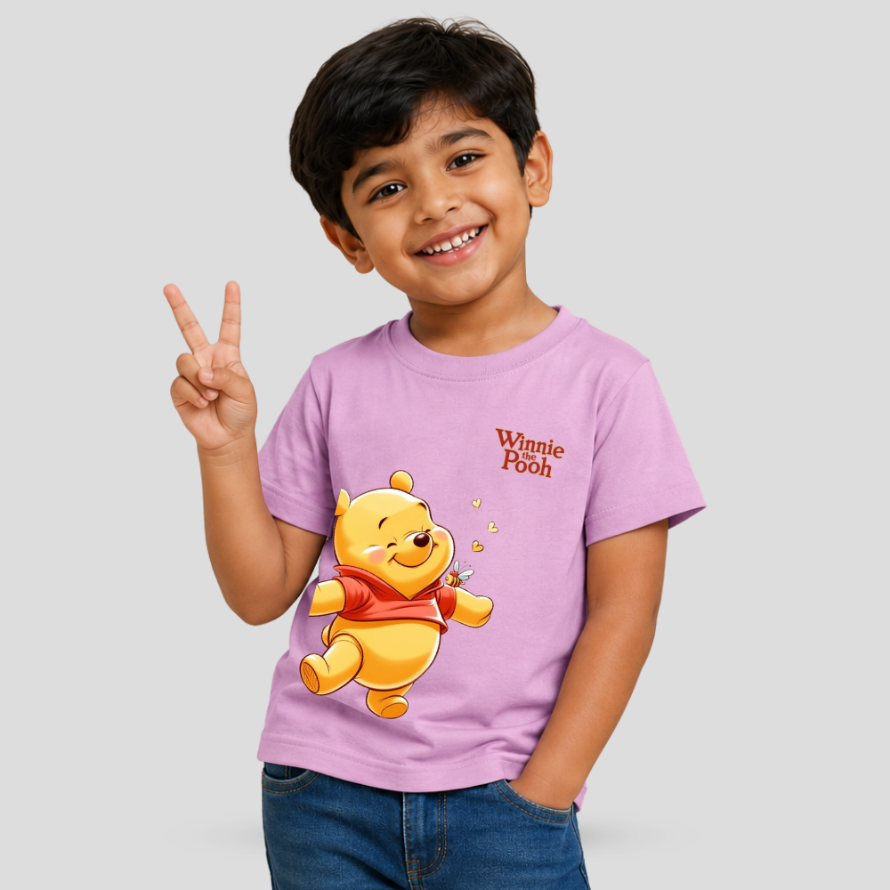 Kids Premium winnie the Pooh with Hunnys T-Shirt – Soft Cotton Tee - Winnie-the-Pooh