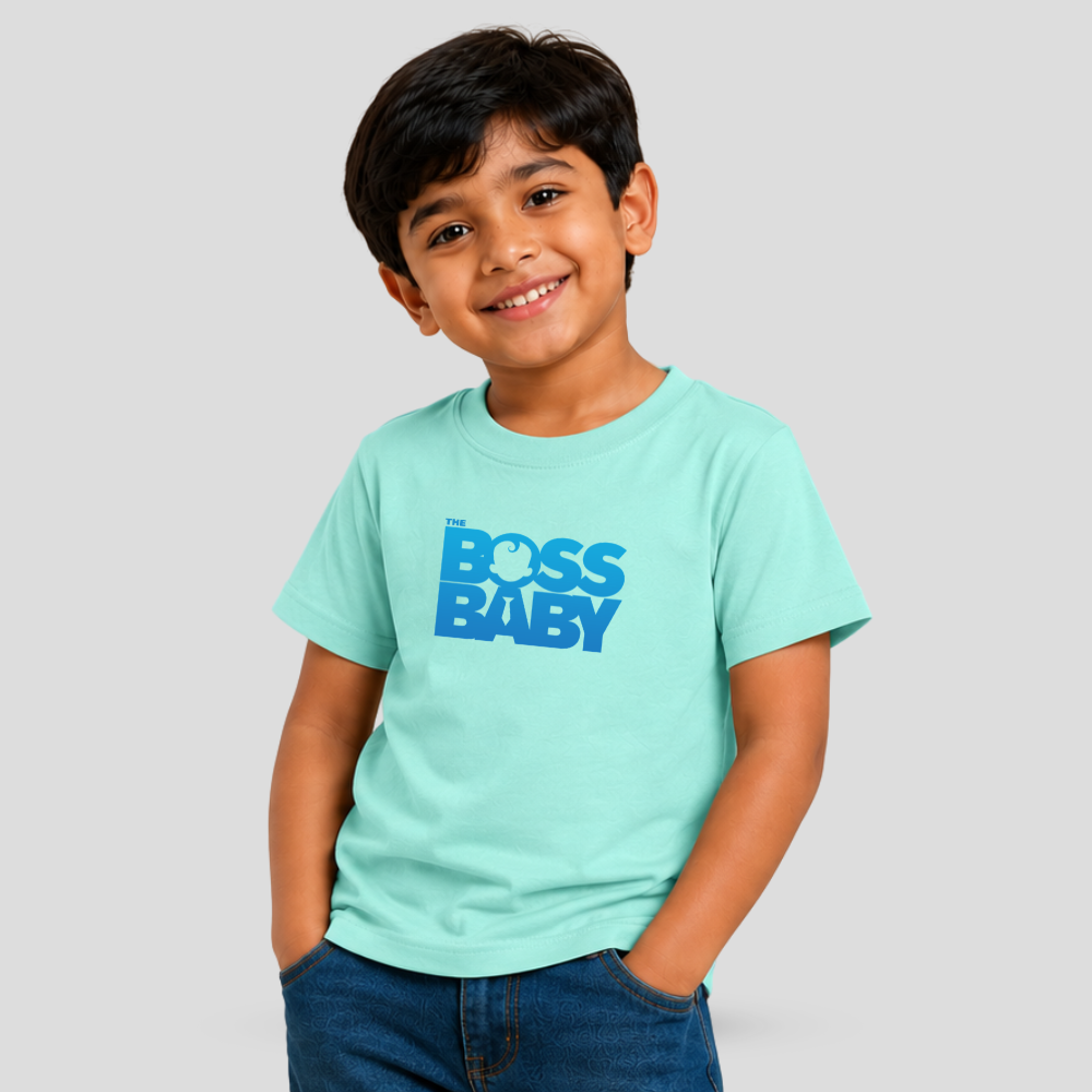 Kids Premium Boss Baby Title T-Shirt – Soft Cotton Tee - The Boss Baby Editions