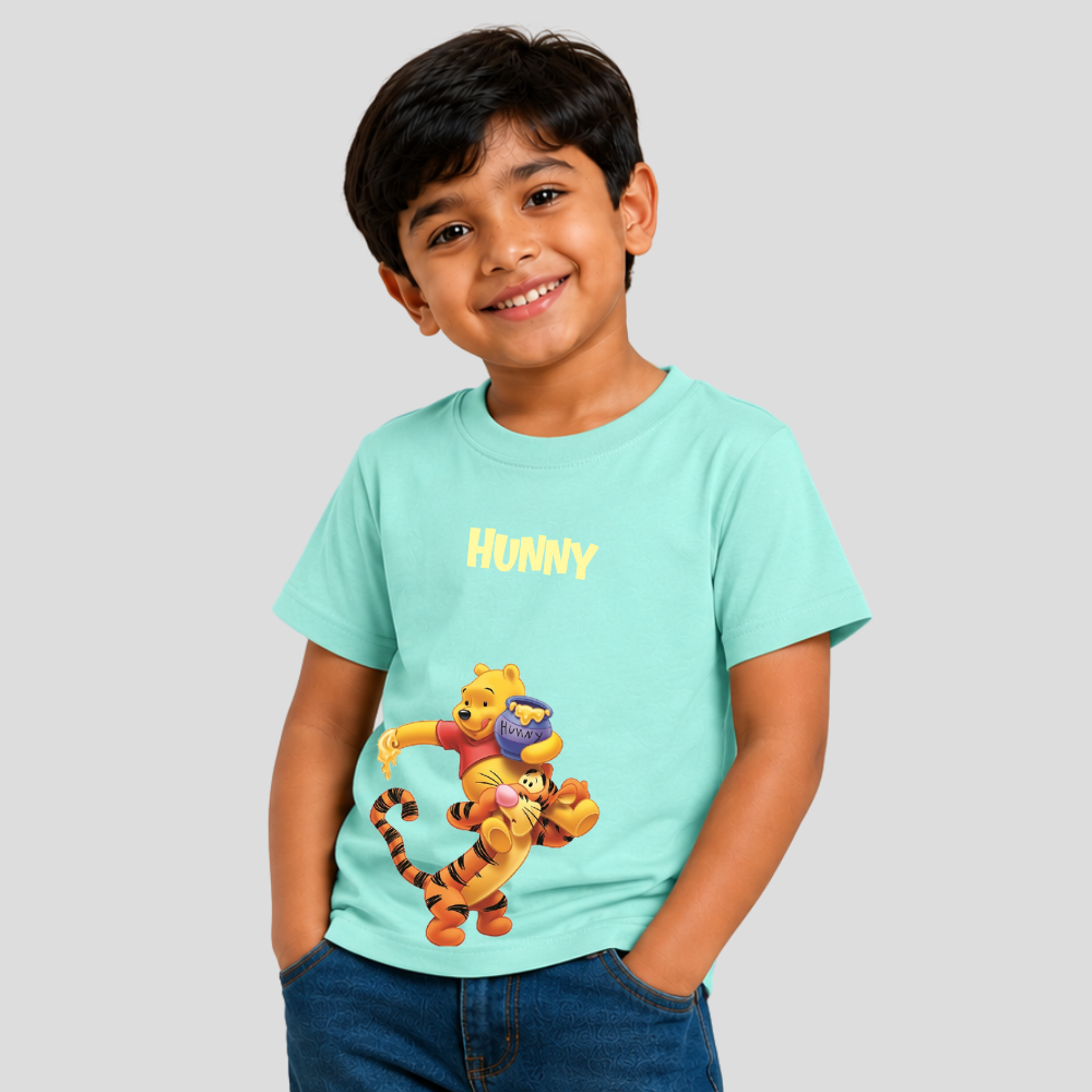 Kids Premium Pooh with Tigger T-Shirt – Soft Cotton Tee - Winnie-the-Pooh