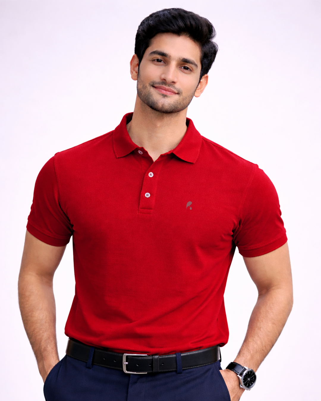 Crimson Red Premium Soft Touch T-Shirt – Soft, Breathable & Everyday Fit