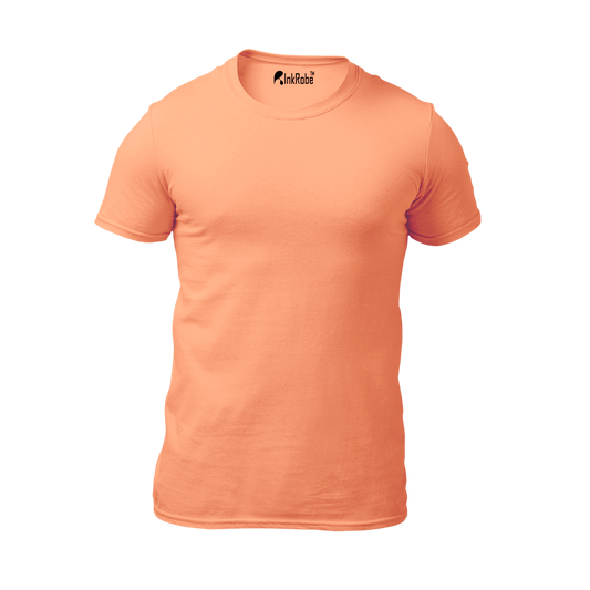 Peach Orange Plain Tshirt