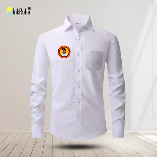 Tamizhaga Vetri Kazhagam Pirapokkum Ella Uyirkum White Shirt (Premium)