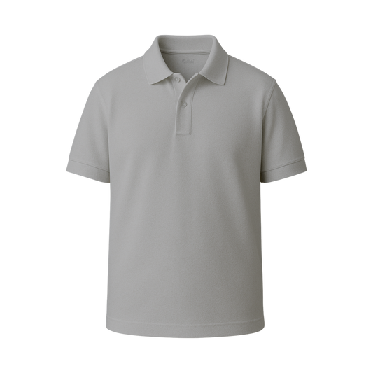 INKROBE Polo T-Shirt Melange Grey – Premium Cotton