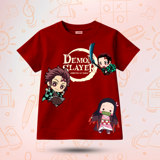 Kids Premium Demon Slayer T-Shirt – Soft Cotton Tee - Anime Editions