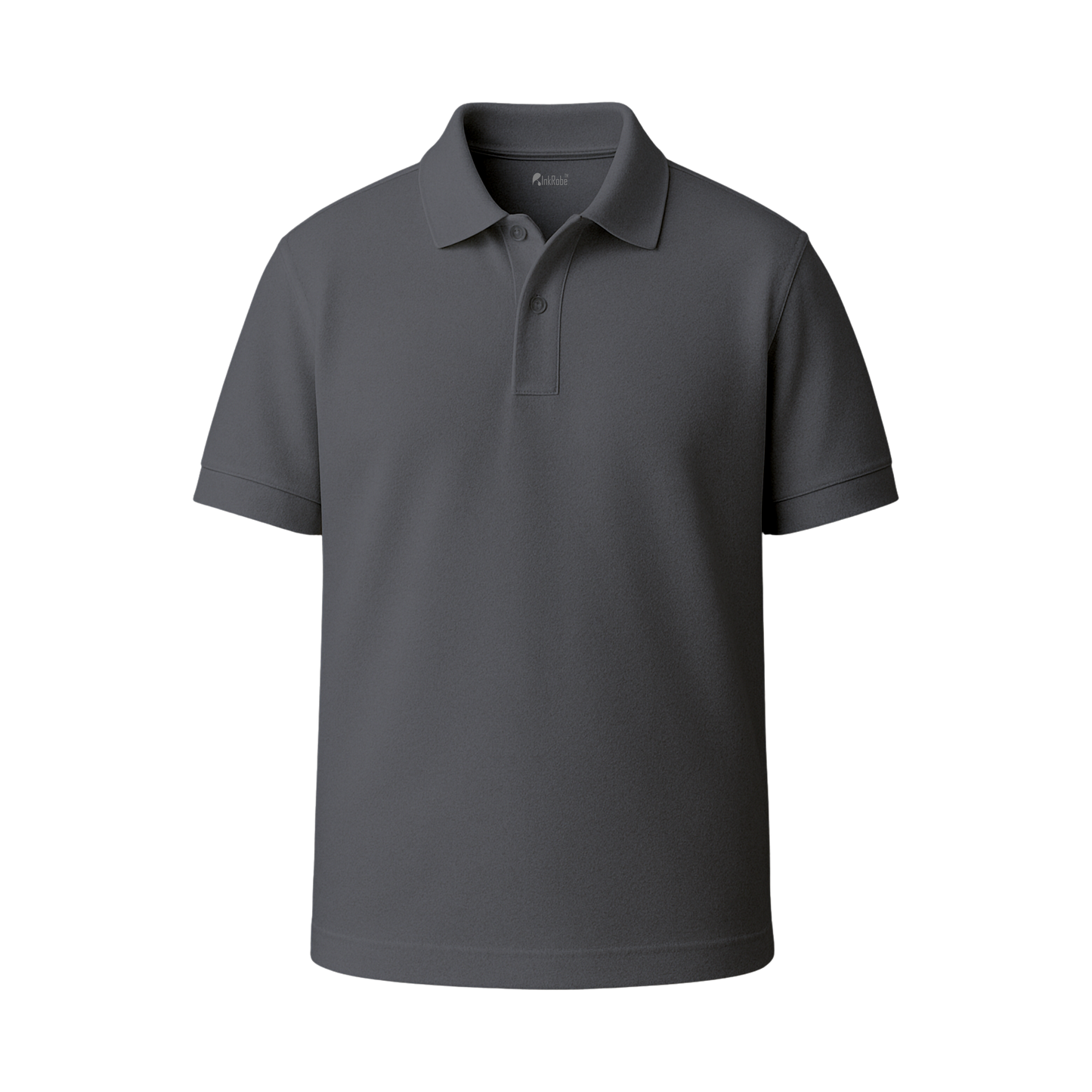 INKROBE Polo T-Shirt Solid Grey – Premium Cotton