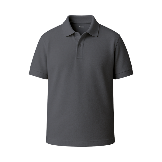INKROBE Polo T-Shirt Solid Grey – Premium Cotton