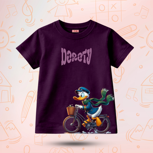 Kids Premium Cycling Duck T-Shirt – Soft Cotton Tee - Donald Duck Editions