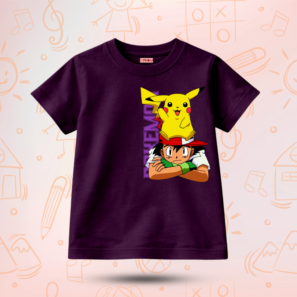 Kids Premium Pikachu with Chase T-Shirt – Soft Cotton Tee - Pokemon Editions