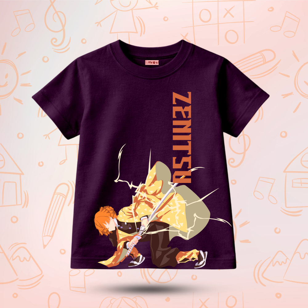 Kids Premium Zenitsu T-Shirt – Soft Cotton Tee - Anime Editions