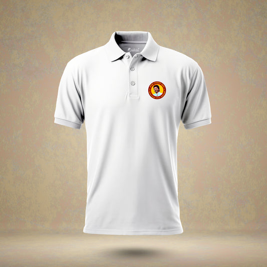 Tamizhaga Vetri Kazhagam Pirapokkum Ella Uyirkum White Polo T-Shirt (Premium)