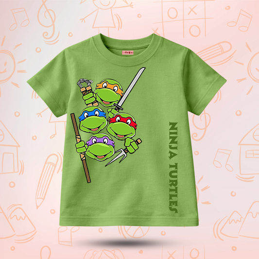 Kids Premium Team Ninja T-Shirt – Soft Cotton Tee - Ninja Turtle Edition