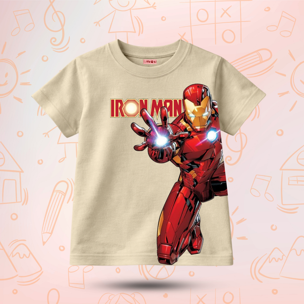 Kids Premium Iron Man Graphic T-Shirt – Soft Cotton Tee - Marvel Edition