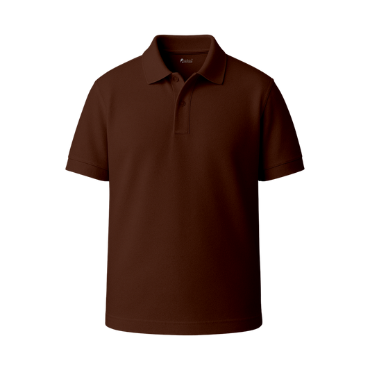 INKROBE Polo T-Shirt Chocolate Brown – Premium Cotton