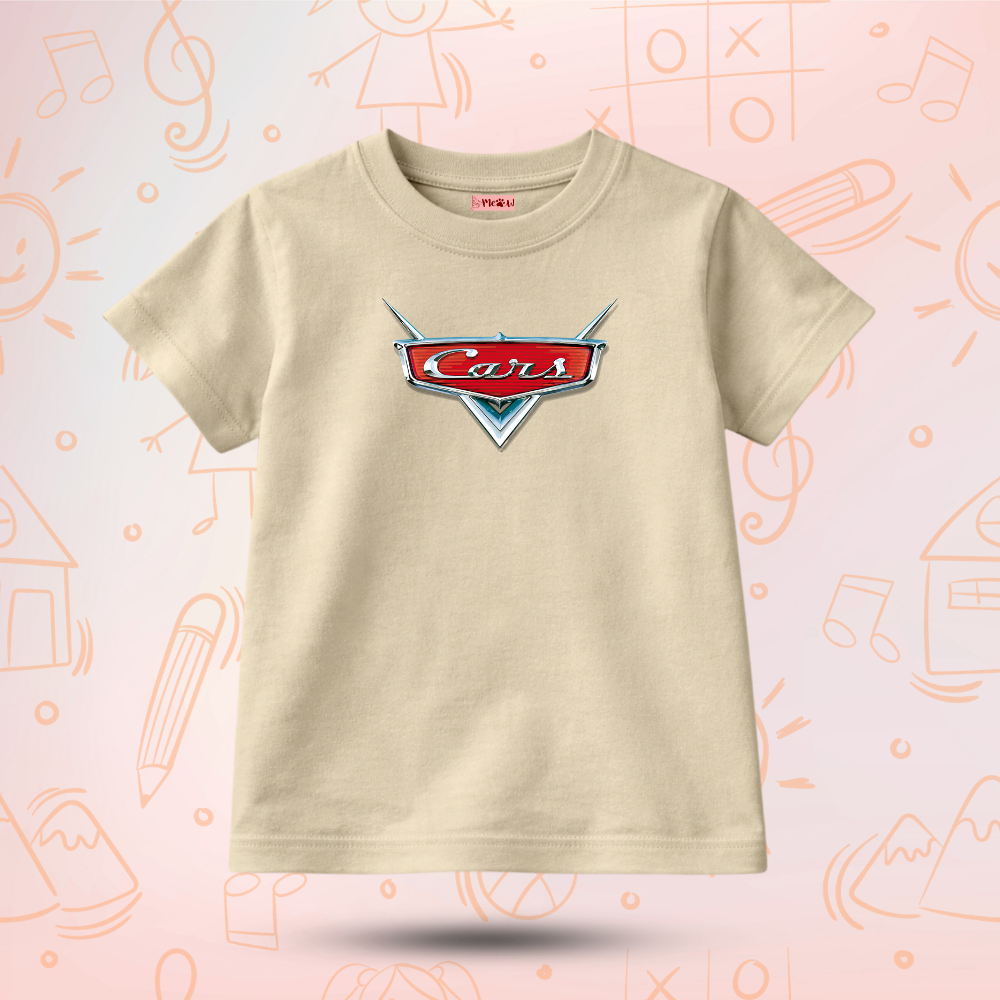 Kids Premium Cars Logo T-Shirt – Soft Cotton Tee - Cars