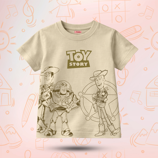 Kids Premium Woody and Buzz T-Shirt – Soft Cotton Tee - Toy Story Editions