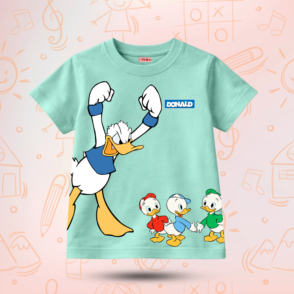 Kids Premium Donald and Baby Ducks T-Shirt – Soft Cotton Tee - Donald Duck Editions
