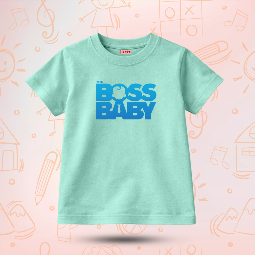 Kids Premium Boss Baby Title T-Shirt – Soft Cotton Tee - The Boss Baby Editions