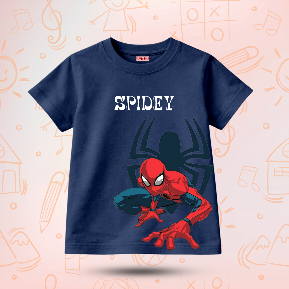 Kids Premium Spidey Graphic T-Shirt – Soft Cotton Tee - Marvel Edition