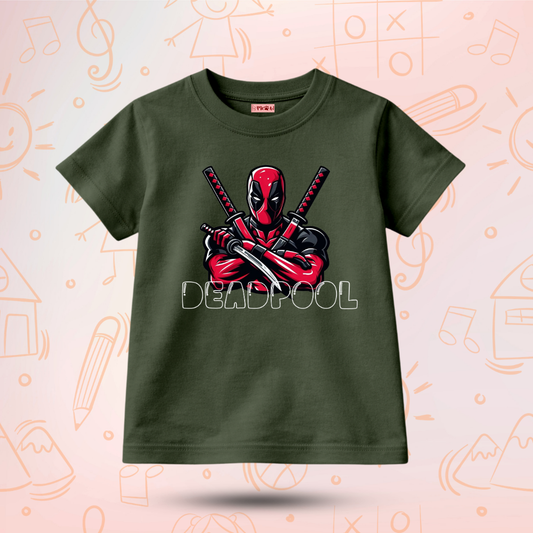 Kids Premium Dead Pool Graphic T-Shirt – Soft Cotton Tee - Marvel Edition