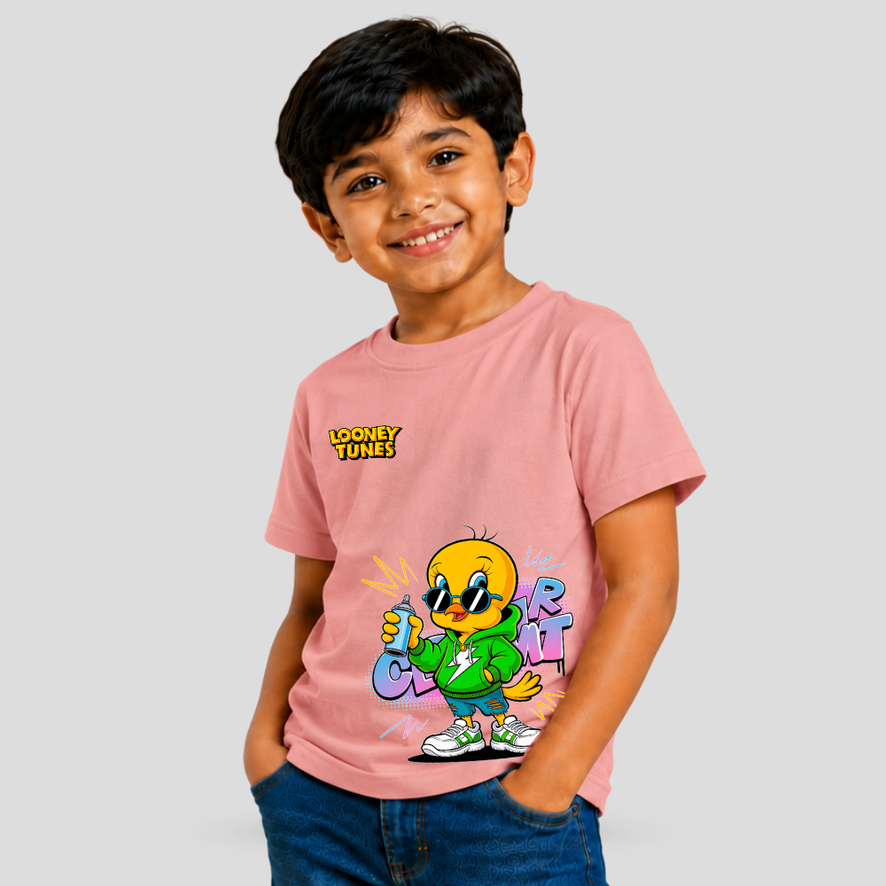 Kids Premium Funky Tweety T-Shirt – Soft Cotton Tee - Donald Duck Editions