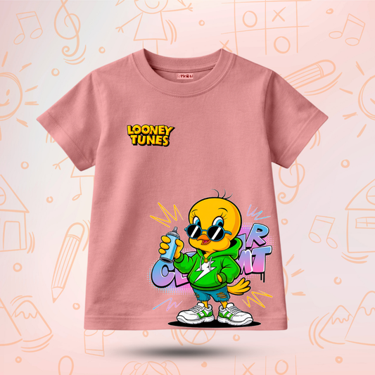 Kids Premium Funky Tweety T-Shirt – Soft Cotton Tee - Donald Duck Editions