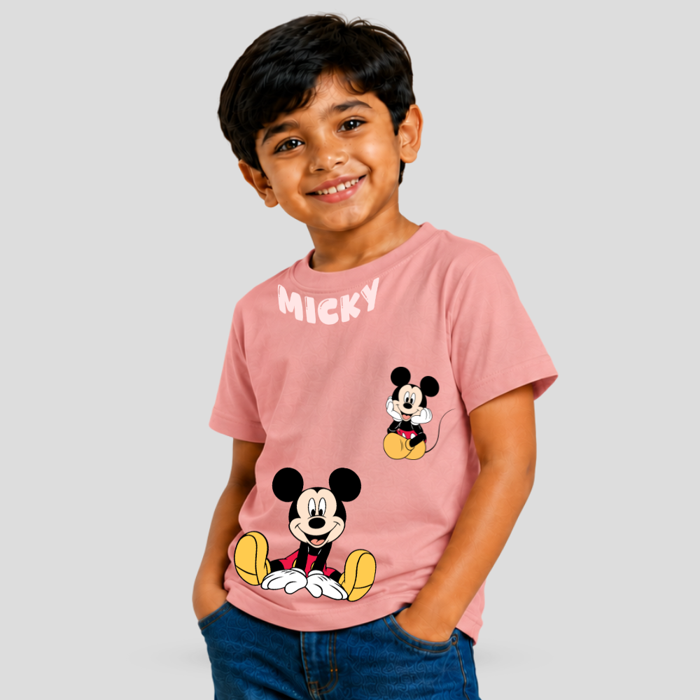 Kids Premium Micky T-Shirt – Soft Cotton Tee - Micky Mouse Edition