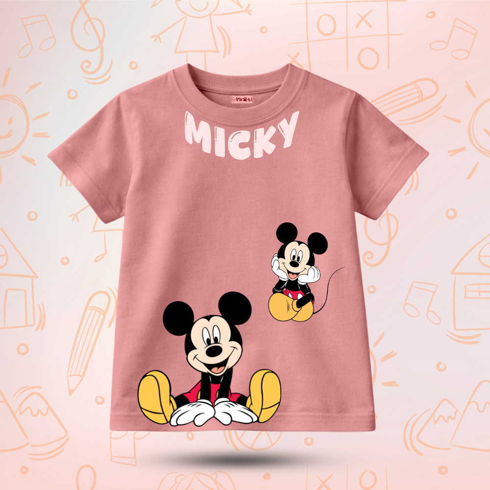 Kids Premium Micky T-Shirt – Soft Cotton Tee - Micky Mouse Edition