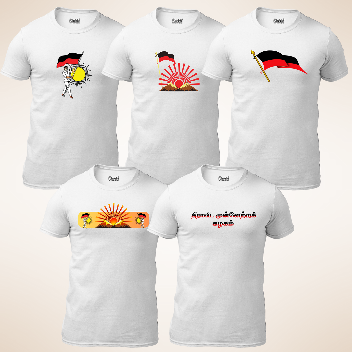 PROMOTIONAL ROUND NECK T-SHIRTS COMBO FOR (DMK SET OF 5)