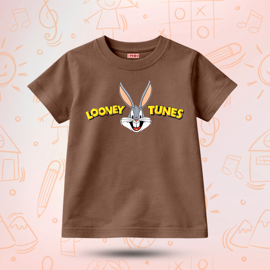 Kids Premium Title with Bunny T-Shirt – Soft Cotton Tee - Looney Tunes Editions