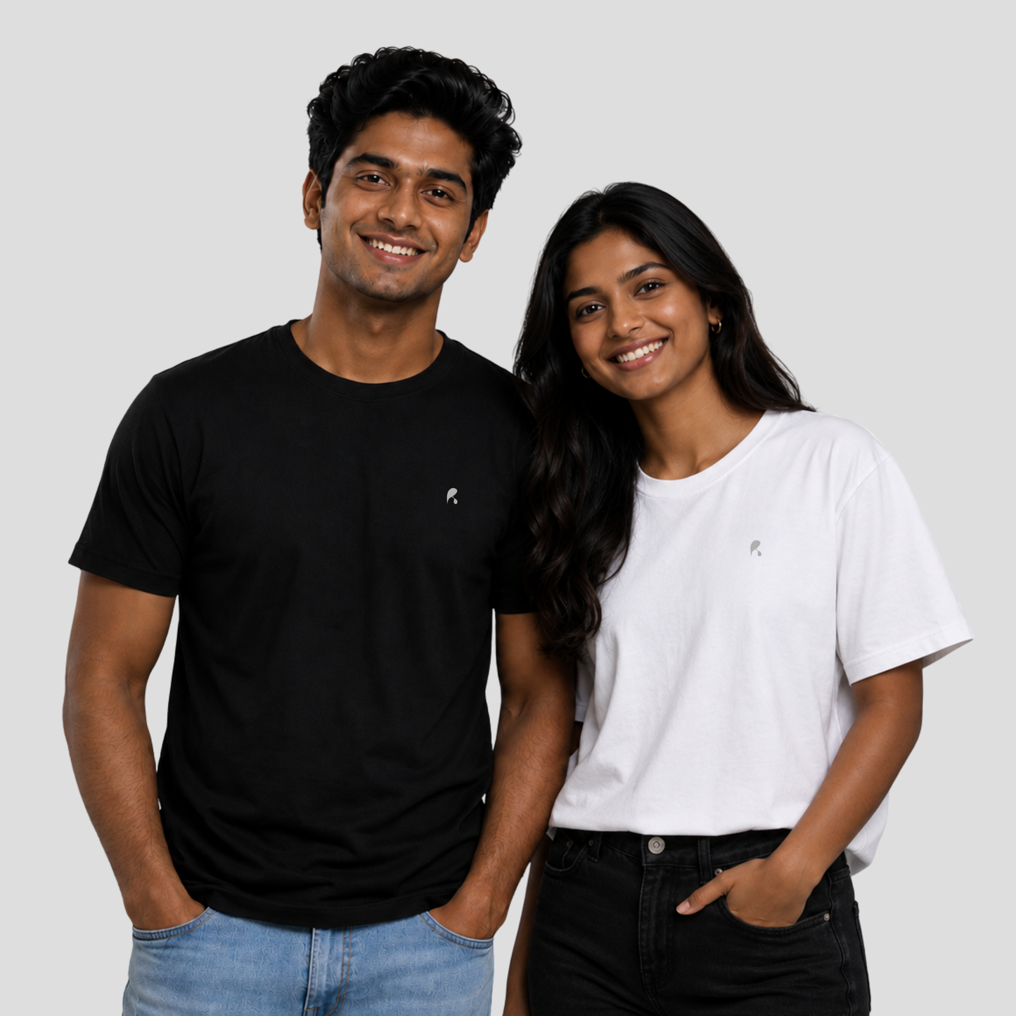 Unisex High GSM Cotton Regular Fit Round Neck T-Shirts Combo Pack of 2