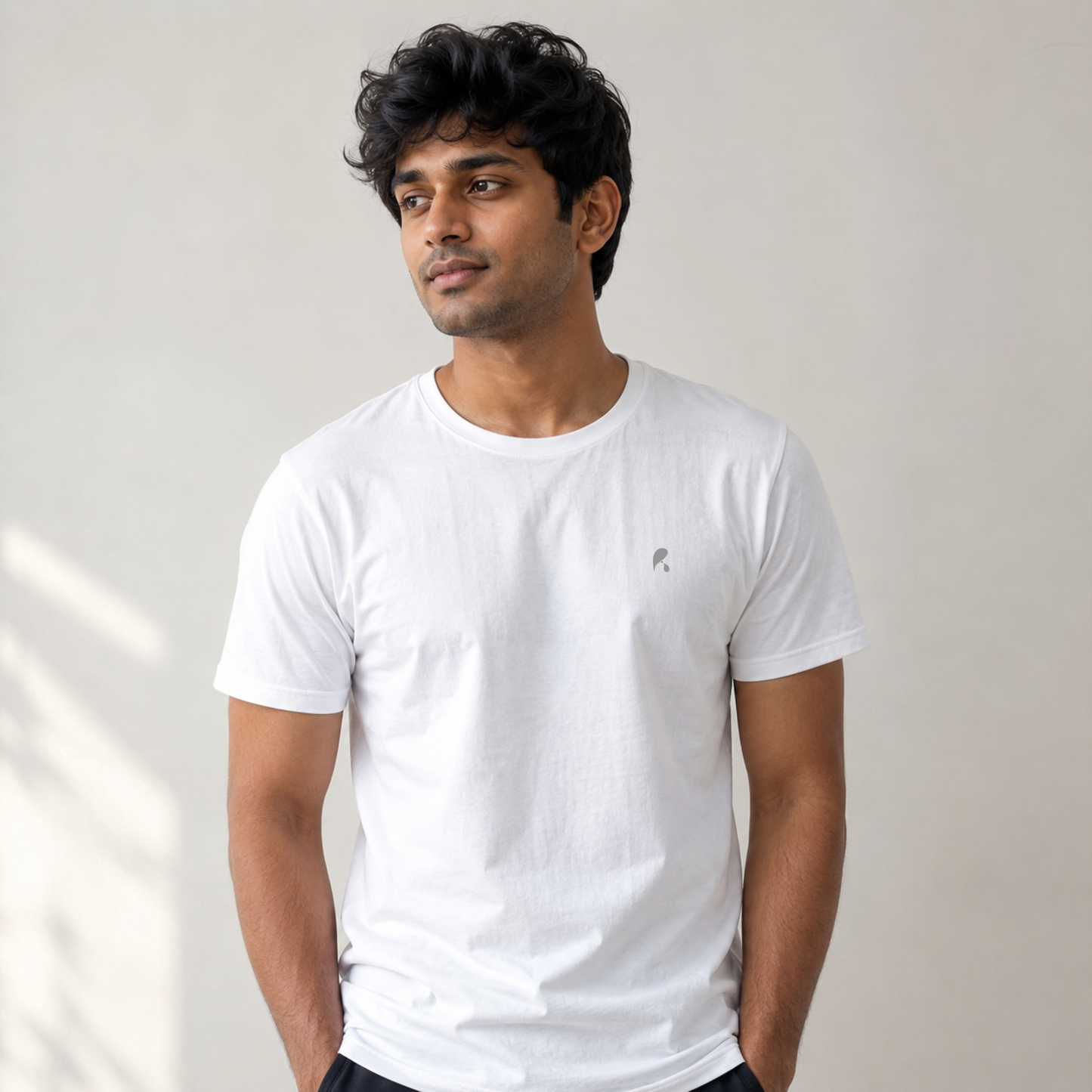 White Unisex High GSM Cotton Regular Fit Round Neck T-Shirts