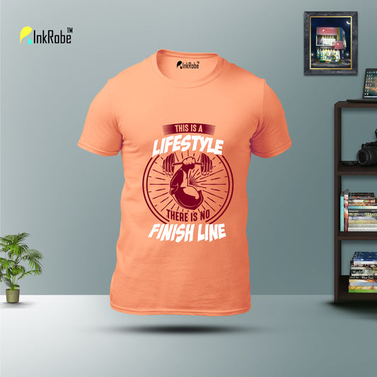 This is a Lifestyle There is no Finish Line - Gym T-Shirt