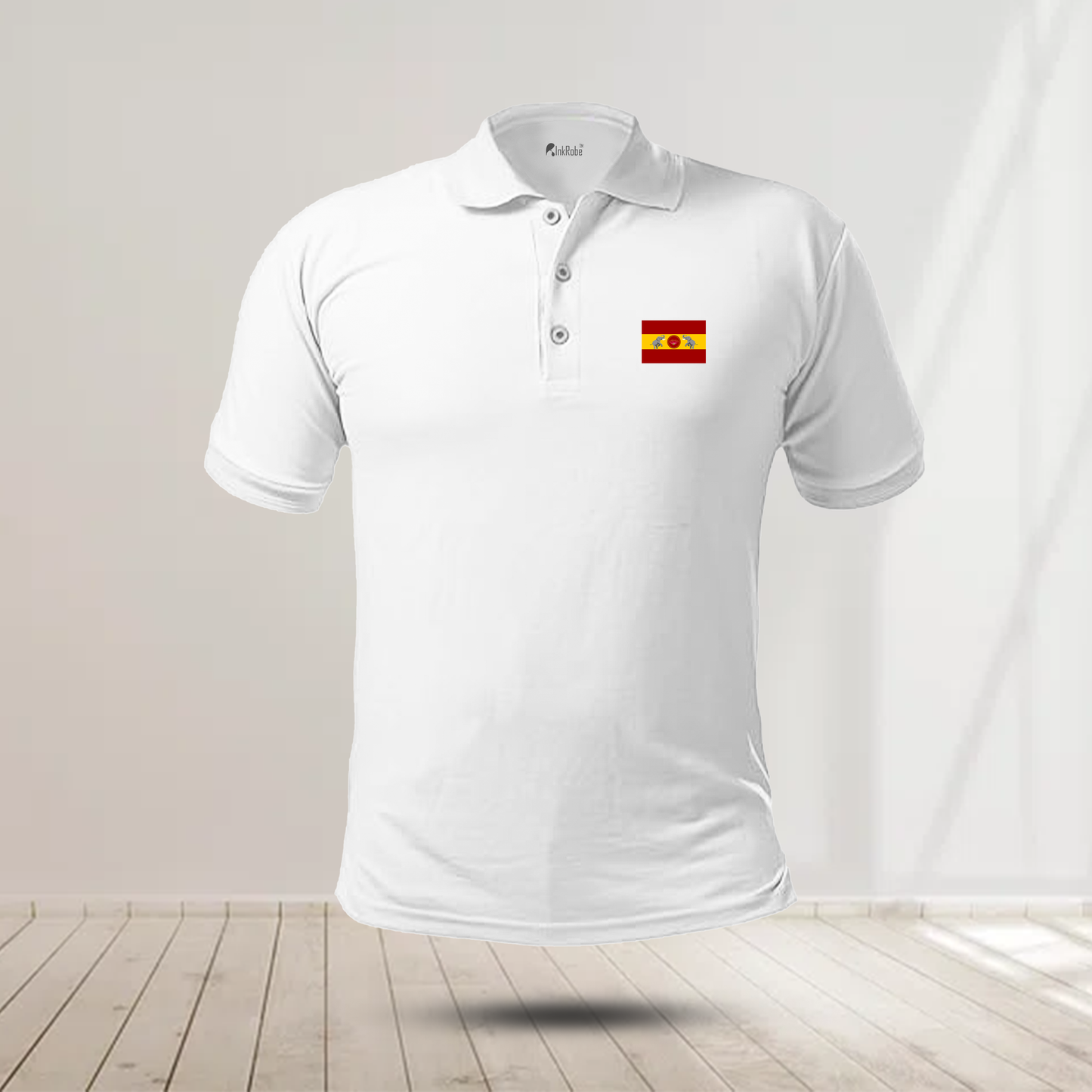 TVK Flag White Collar Tshirt